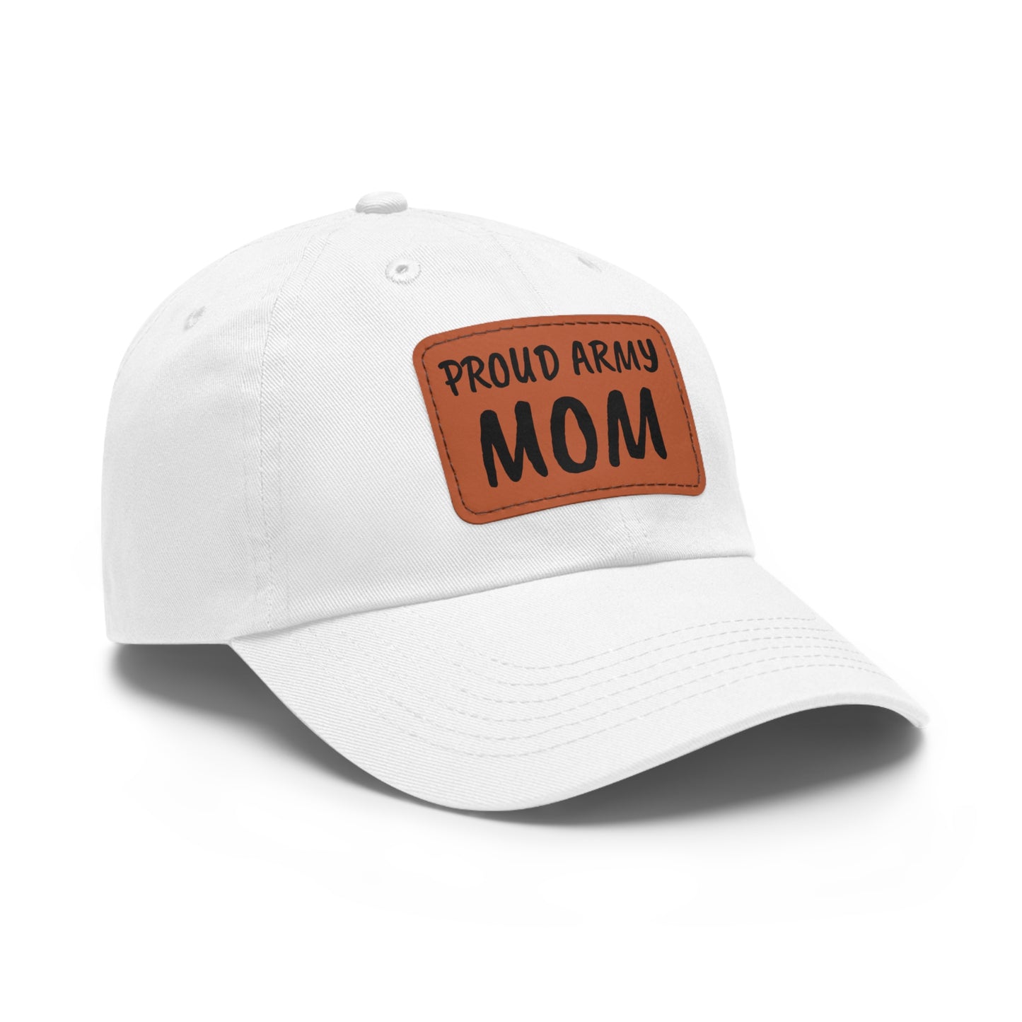 Proud Army Mom Hat with Leather Patch