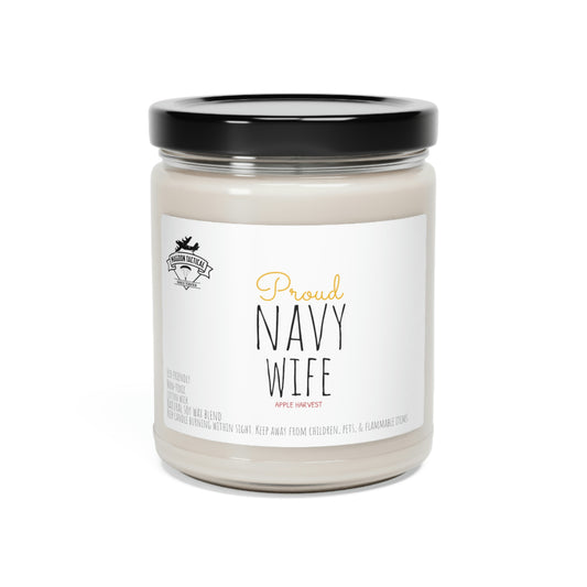 Proud Navy Wife Scented Soy Candle, 9oz (5 scent options)