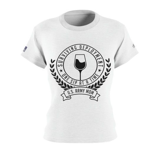 Army Mom Graphic T-Shirt One Sip At A Time U.S. Army