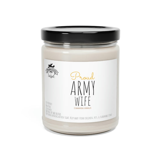 Proud Army Wife Scented Soy Candle, 9oz (5 scent options)