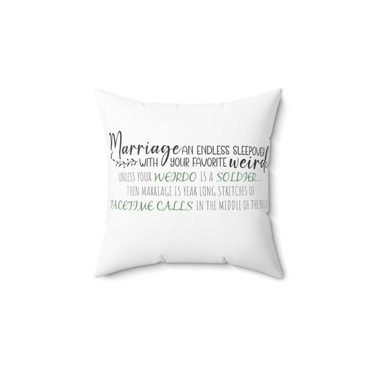 Marriage Is Spun Polyester Square Pillow