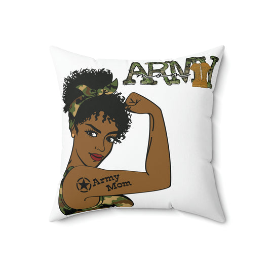 Army Mom Graphic Polyester Square Pillow 2.0