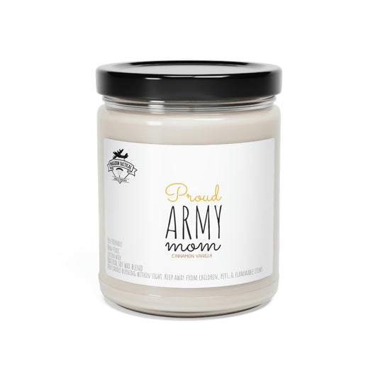 Proud Army Mom Scented Soy Candle, 9oz (5 scent options)